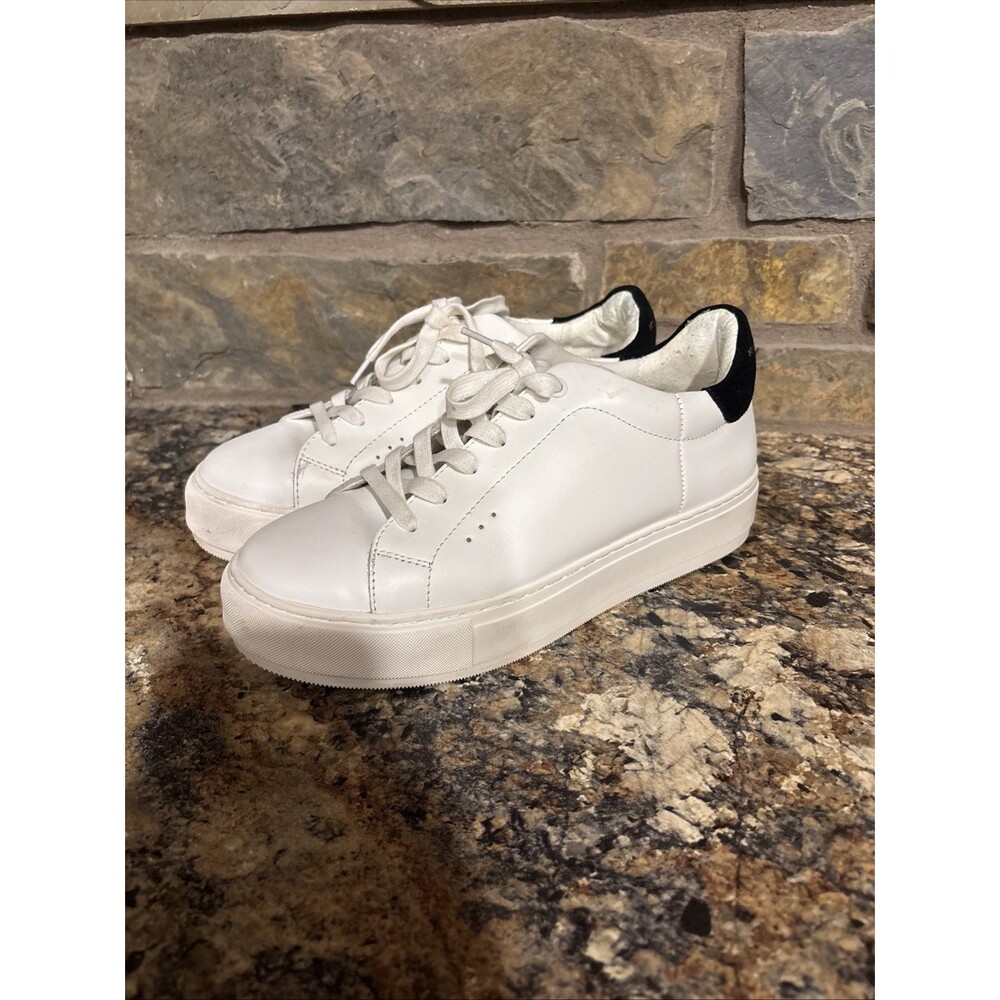 Kurt Geiger Woman Sneakers Laney London Low Top White Leather Sz 9.5W